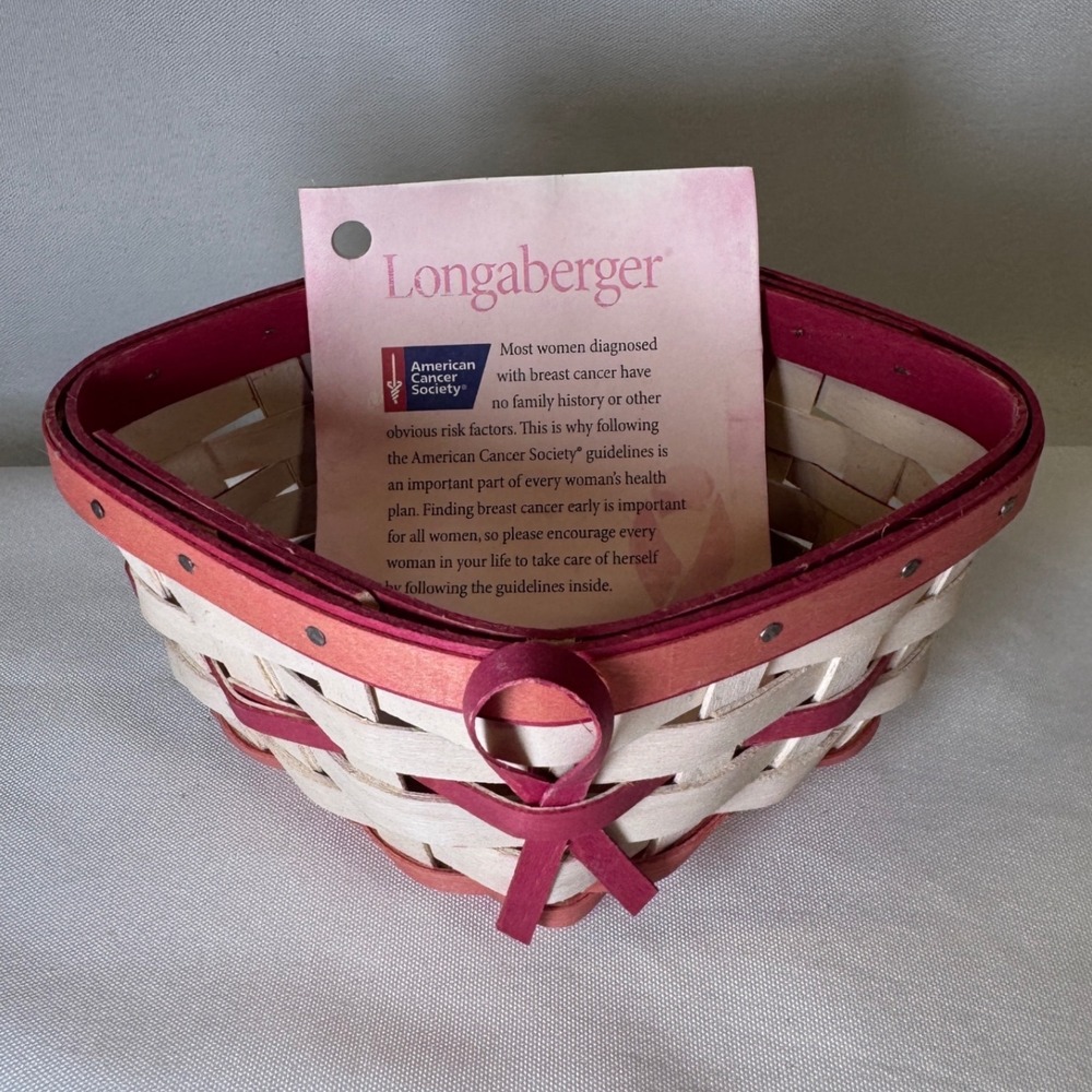 Longaberger Horizon of Hope 2012 Breast Cancer Awareness Basket Pink Ribbon USA